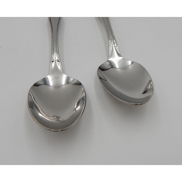 Oneida Strathmore Stainless Teaspoon Dessert Spoon Deluxe Glossy Flatware Set/2 - Picture 8 of 9